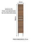 Paneleiro Madesa Emilly 2 Portas Rustic