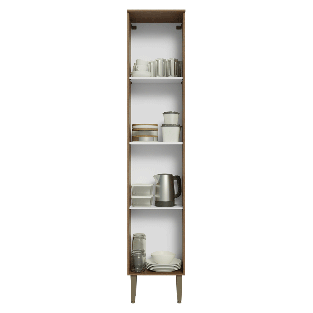 Paneleiro 40 cm 1 Porta Rustic/Branco Lille Madesa