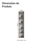 Paneleiro 40 cm 2 Portas Suspenso Crema Nice Madesa