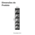 Paneleiro 40 cm 2 Portas Suspenso Preto Nice Madesa