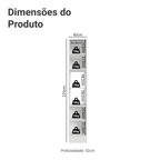 Paneleiro 40 cm 2 Portas e 2 Nichos Branco/Cinza Agata Madesa