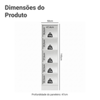 Paneleiro 100% MDF 2 Portas Branco Smart Madesa