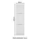 Paneleiro Madesa Stella 60 cm 3 Portas Branco