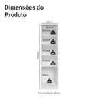 Paneleiro 60 cm 3 Portas Branco/Crema Vik Madesa