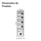 Paneleiro 60 cm 3 Portas Branco/Cinza Lux Madesa