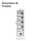 Paneleiro 60 cm 3 Portas Branco/Azul Vik Madesa