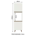 Torre Quente Madesa Reims 60 cm 2 Portas Branco