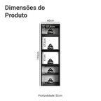 Torre Quente 60 cm 2 Portas 2 Nichos Suspenso Preto Nice Madesa