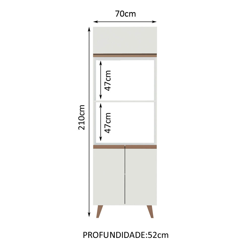 Torre Quente Madesa Reims 70 cm 3 Portas Branco