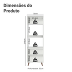 Torre Quente Madesa Reims 70 cm 3 Portas Branco
