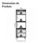 Torre Quente Madesa Reims 70 cm 3 Portas Preto