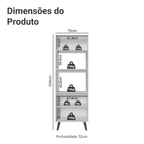 Torre Quente com 3 Portas 70 cm Branco Pieta Madesa