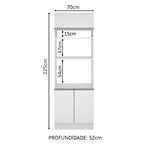 Torre Quente Madesa Glamy 70 cm 3 Portas Branco