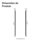 Painel Fechamento Lateral para Cozinha 225 x 60cm Cinza Madesa