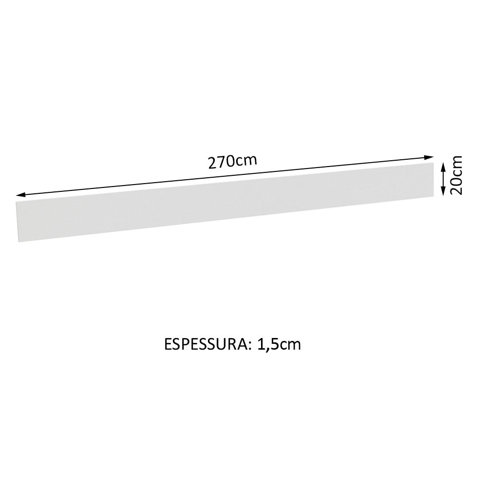 Rodapé para Cozinhas Madesa Glamy, Lux, Agata e Stella Branco