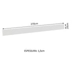 Rodapé para Cozinhas Madesa Glamy, Lux, Agata e Stella Branco