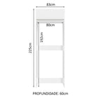 Porta-Geladeira Madesa Glamy 1 Porta Basculante Branco