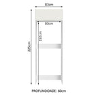 Porta-Geladeira Madesa Stella 1 Porta Basculante Branco