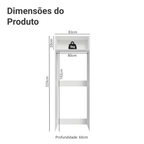 Porta-Geladeira 1 Porta Basculante Branco Vik Madesa