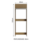 Porta-Geladeira Madesa Glamy 1 Porta Basculante Rustic