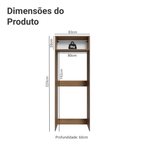 Porta-Geladeira 1 Porta Basculante Rustic/Azul Vik Madesa