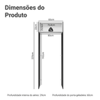 Porta-Geladeira 83 cm 1 Porta Basculante Preto/Branco/Preto Glamy Madesa
