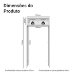 Porta-Geladeira 103 cm 1 Porta Basculante Branco Veludo Lux Madesa