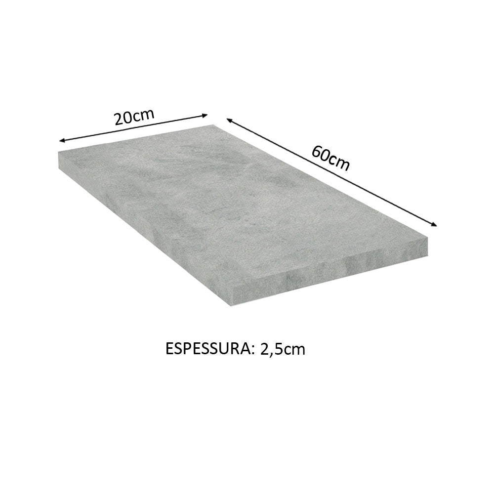 Tampo para Balcão de 20 x 60 cm para Cozinhas Madesa Glamy, Lux e Stella Mood