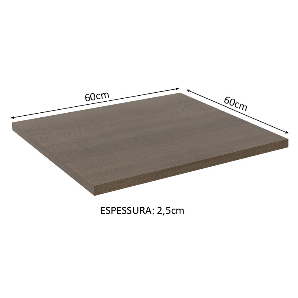 Tampo para Balcão de 60 x 60 cm para Cozinhas Madesa Glamy, Lux e Stella Rustic