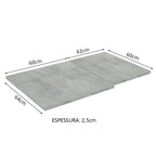 Tampo para Balcão de Canto de 64 x 102 cm para Cozinhas Madesa Glamy, Lux e Stella Mood