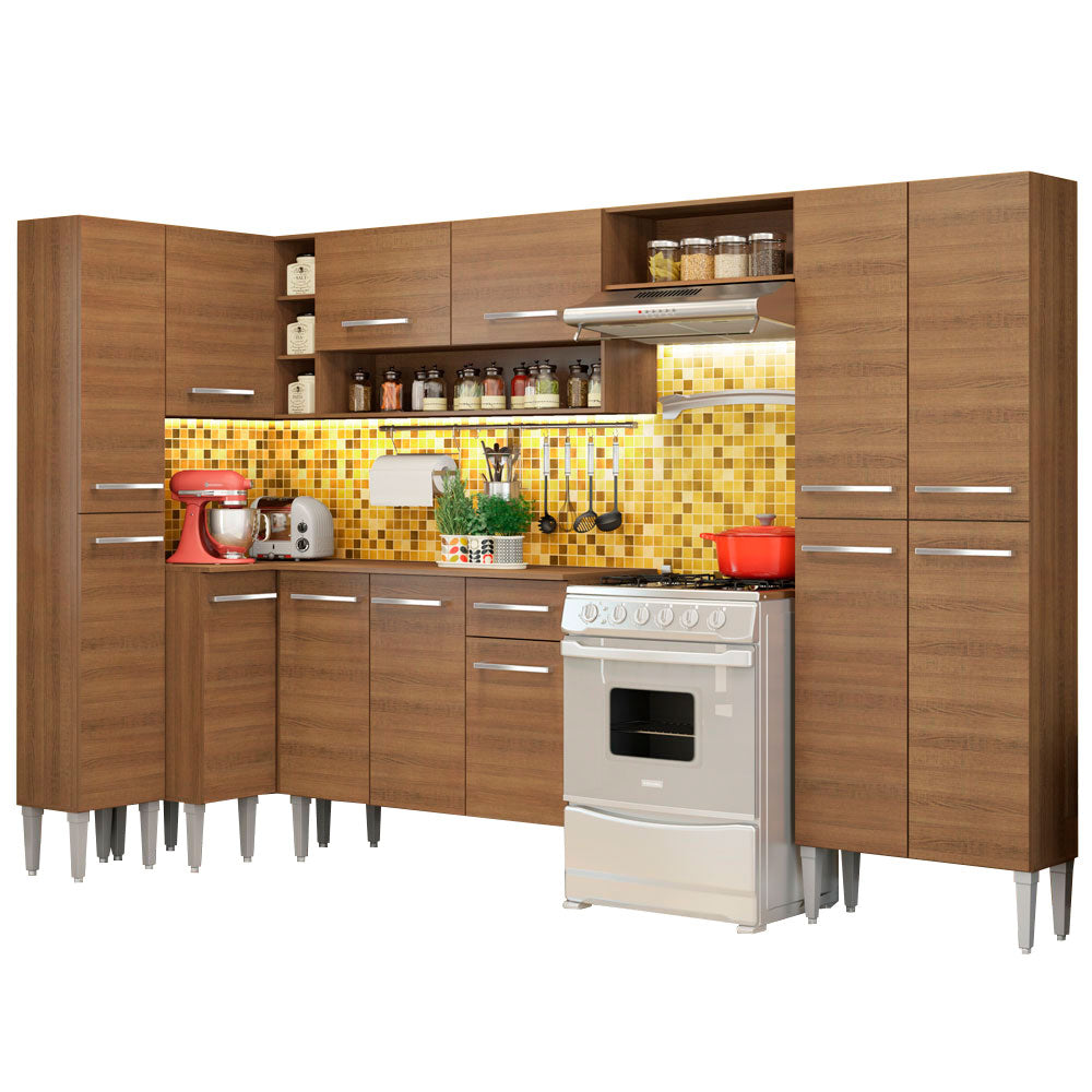 Armário de Cozinha Completa 385cm Rustic Emilly Love Madesa 01