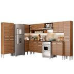 Armário de Cozinha Completa de Canto 513cm Rustic Emilly Live Madesa 01