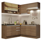 Armário de Cozinha Completa de Canto 349cm Rustic Glamy Madesa 02