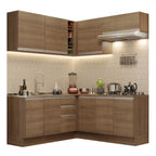 Armário de Cozinha Completa de Canto 349cm Rustic Glamy Madesa 03