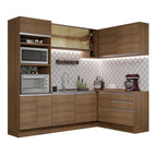 Armário de Cozinha Completa de Canto 399cm Rustic Glamy Madesa 02