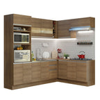 Armário de Cozinha Completa de Canto 419cm Rustic Glamy Madesa 01