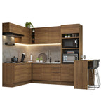 Armário de Cozinha Completa de Canto 489cm Rustic Stella Madesa