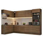 Armário de Cozinha Completa de Canto 499cm Rustic Stella Madesa 01