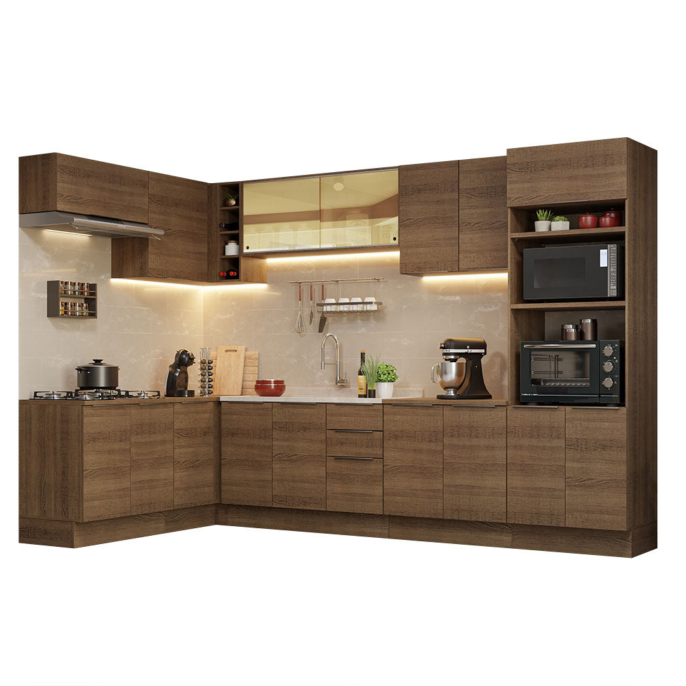 Armário de Cozinha Completa de Canto 499cm Rustic Stella Madesa 03