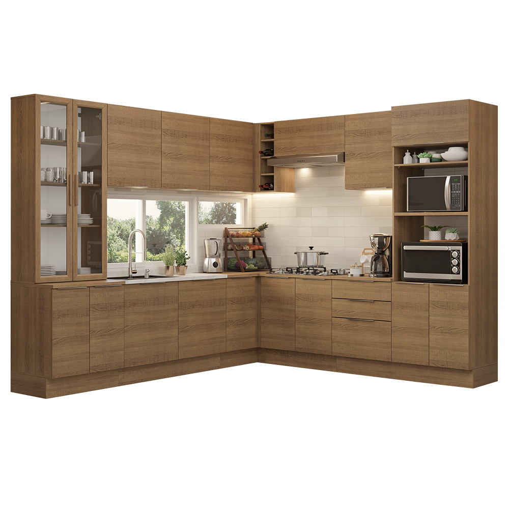 Armário de Cozinha Completa 549cm Rustic Stella Madesa 01