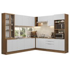 Armário de Cozinha Completa 549cm Rustic/Branco Stella Madesa 01
