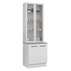 Kit Balcão + Cristaleira 70cm Branco Agata Madesa 02