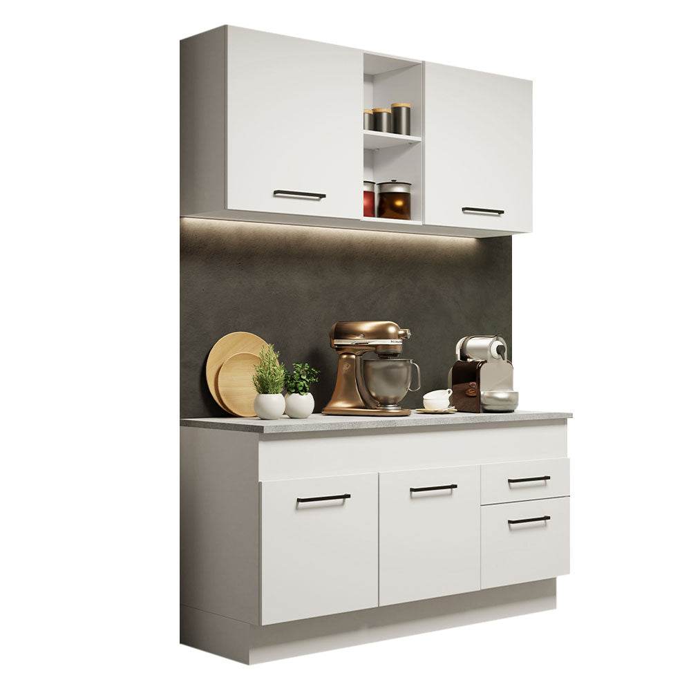 Armário de Cozinha Compacta 150cm Branco Agata Madesa 01