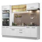 Armário de Cozinha Completa 270cm Branco Agata Madesa 03