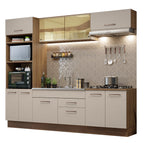Armário de Cozinha Completa 270cm Rustic/Crema Agata Madesa 03