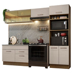 Armário de Cozinha Completa 270cm Rustic/Crema Agata Madesa 05