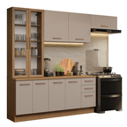 Armário de Cozinha Completa 270cm Rustic/Crema Agata Madesa 11