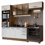 Armário de Cozinha Completa 270 cm Rustic/Branco Agata Madesa 12