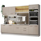 Armário de Cozinha Completa 310 cm Branco/Crema Agata Madesa 01