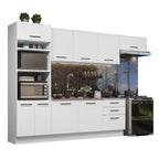 Armário de Cozinha Completa 330cm Branco Agata Madesa 01